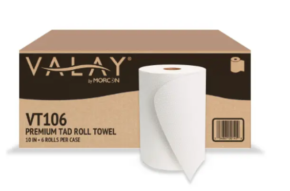 Valay Roll Towel — 550 ft, 10", TAD Technology