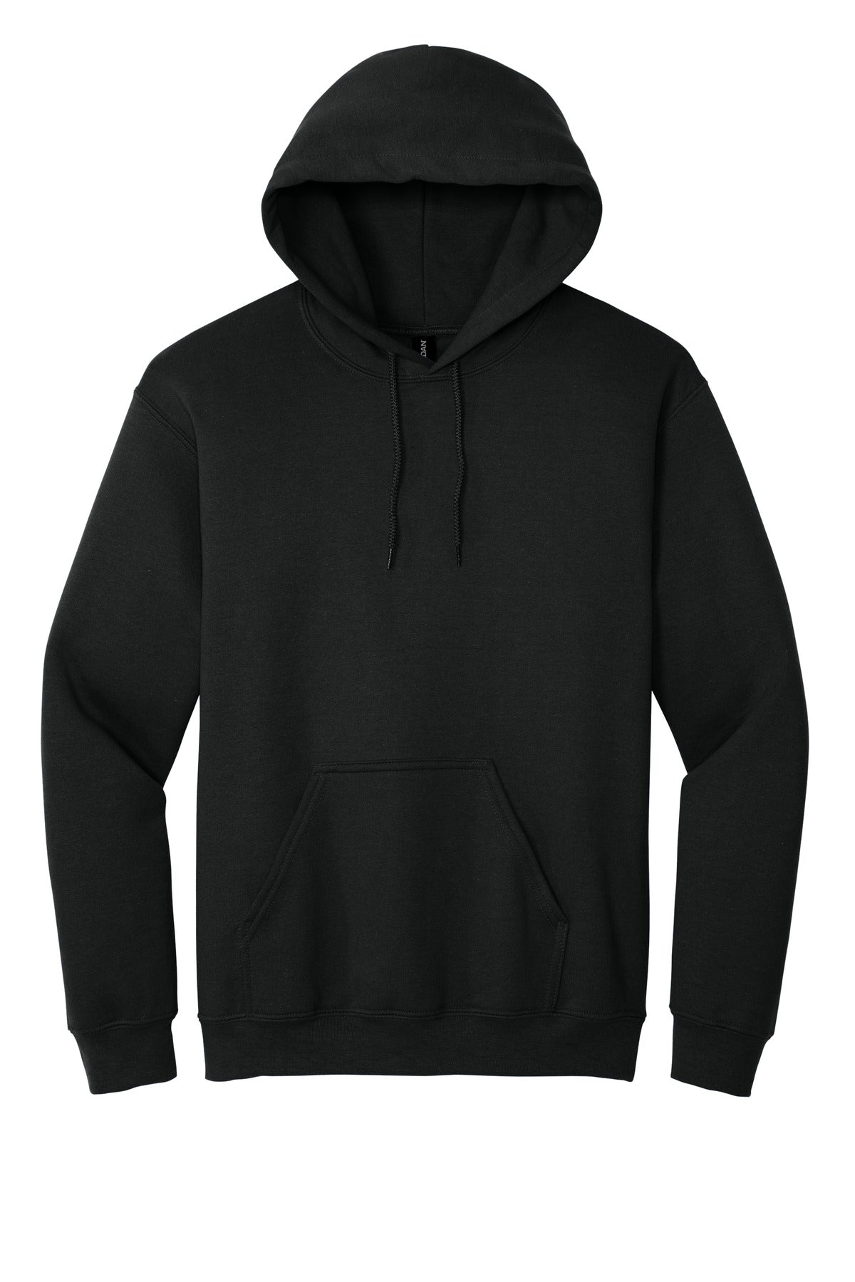 Gildan Heavy Blend Hooded Sweatshirt – Black – flat front