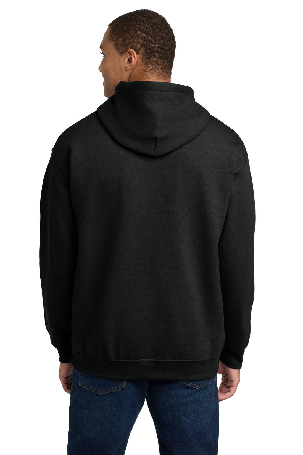Gildan Heavy Blend Hooded Sweatshirt – Black – back