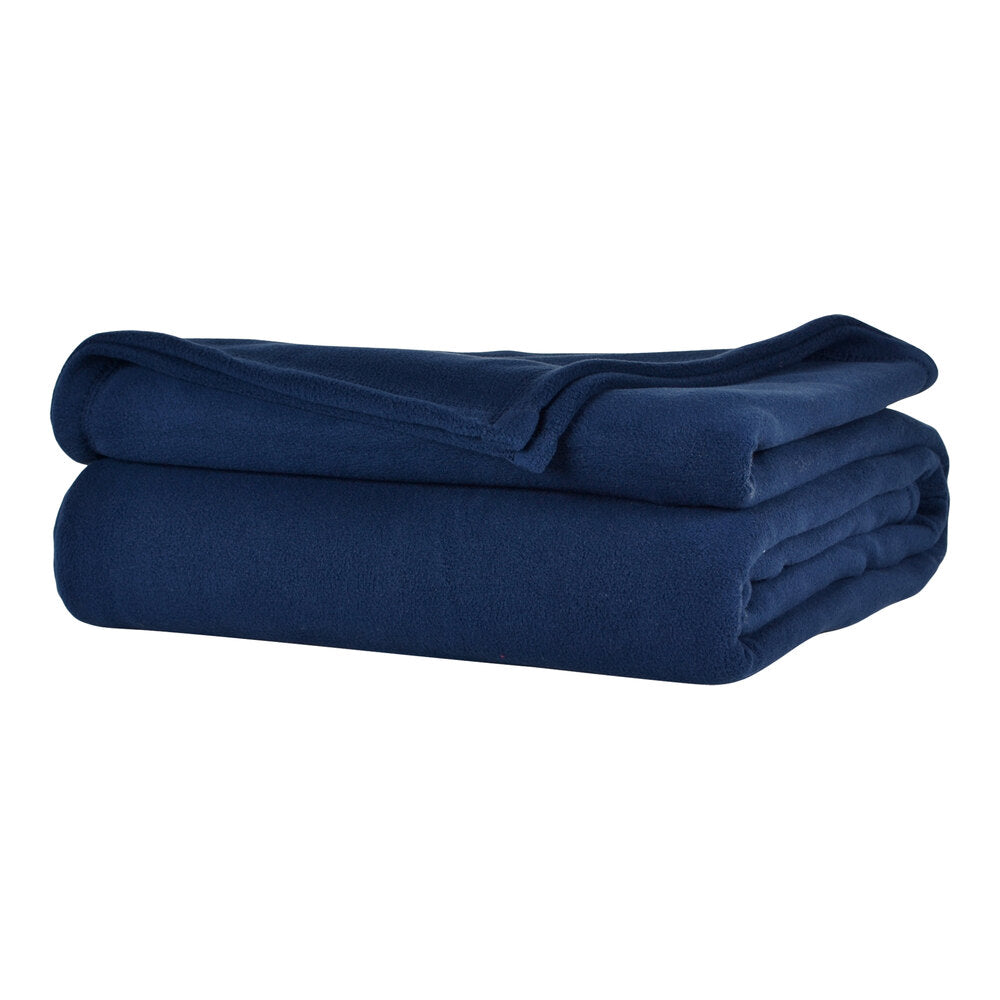 Fleece Blanket, Navy 60" x 90", 10/Case