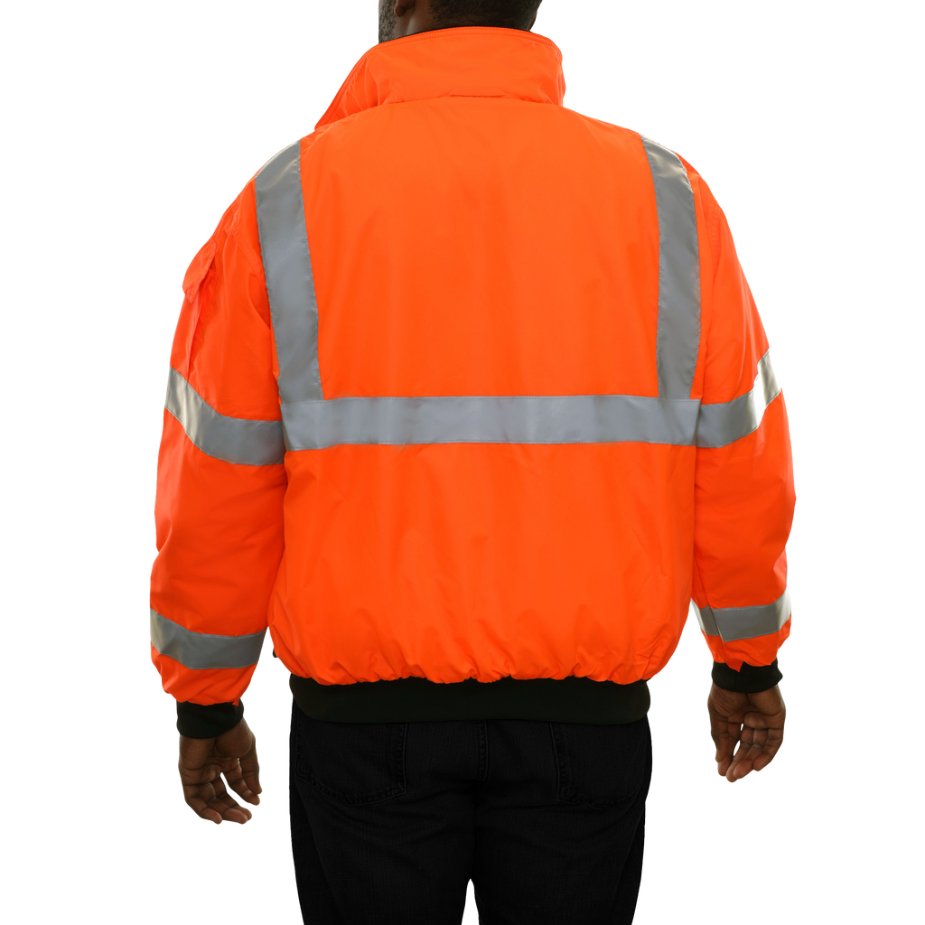 Reflective Apparel Hi-Vis 3-Season Water Resistant Jacket, ANSI Class 3, Orange view 2