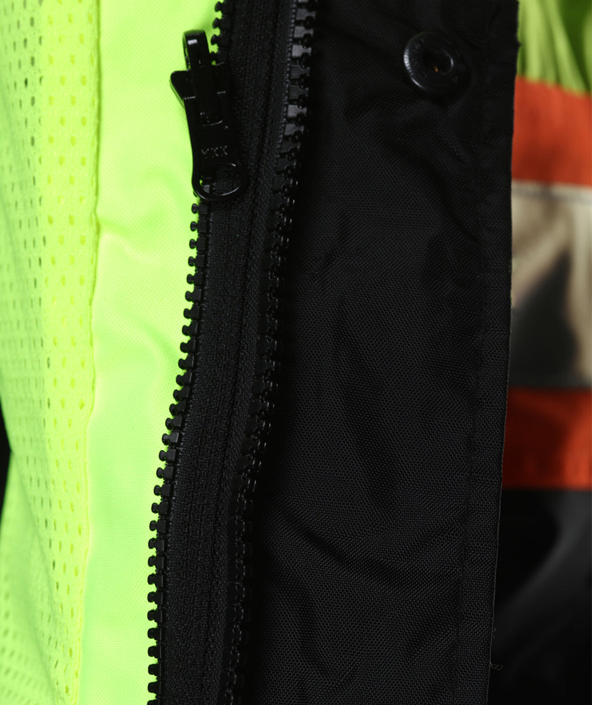 Reflective Apparel Hi-Vis DOT Waterproof Hooded Parka, ANSI Class 3, Lime/Black view 3