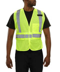 Reflective Apparel 3-Point Breakaway Lightweight Mesh Safety Vest, ANSI Class 2, Lime
