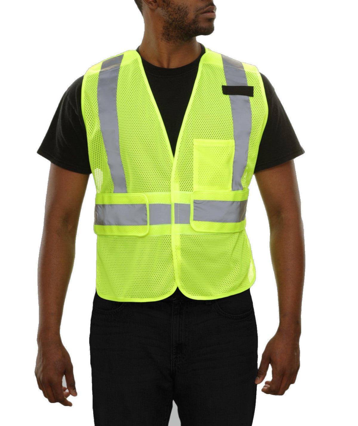 Reflective Apparel 3-Point Breakaway Lightweight Mesh Safety Vest, ANSI Class 2, Lime