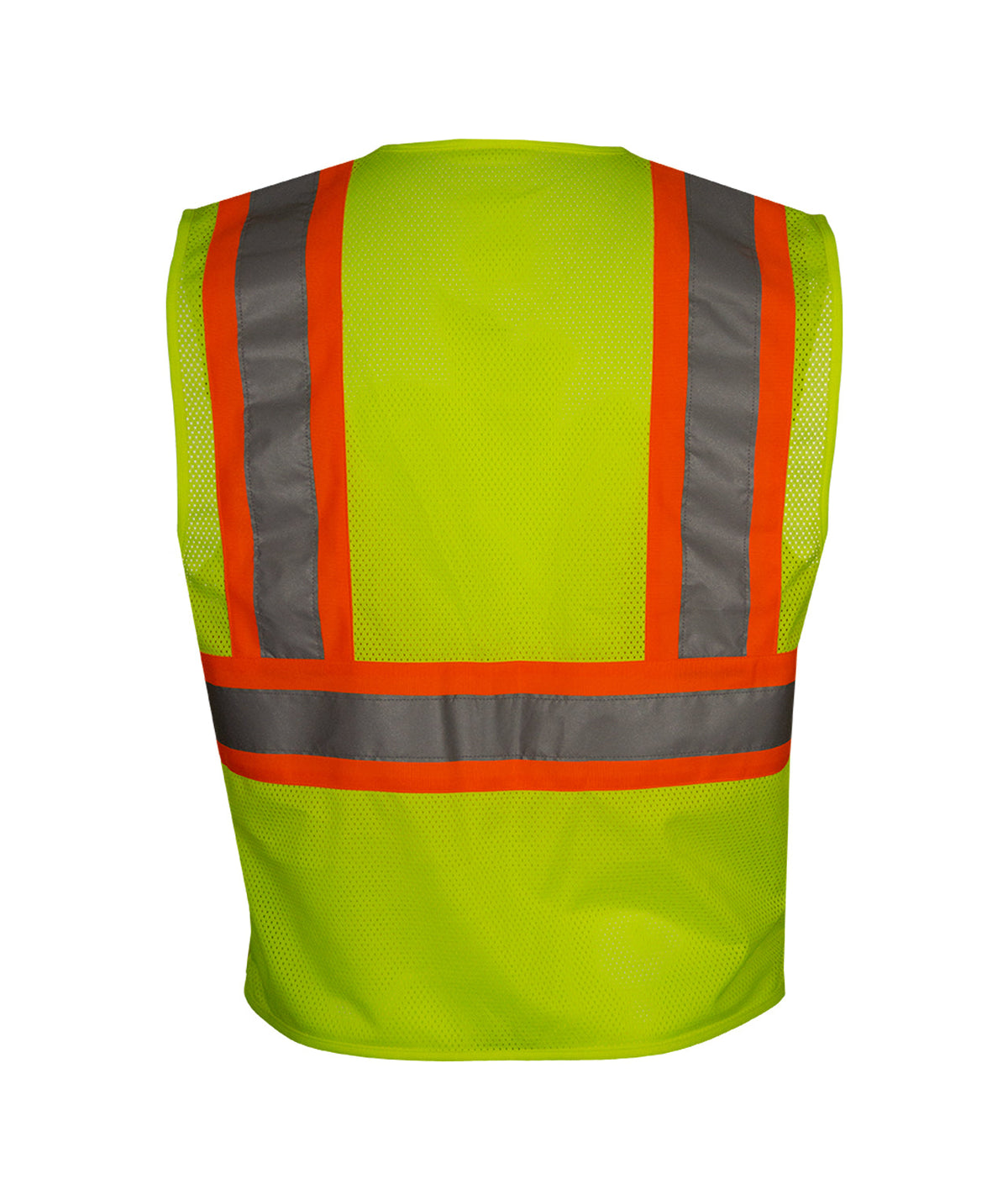 Reflective Apparel 5-Point Breakaway Mesh Safety Vest with Contrast Stripes, ANSI Class 2, Lime view 2