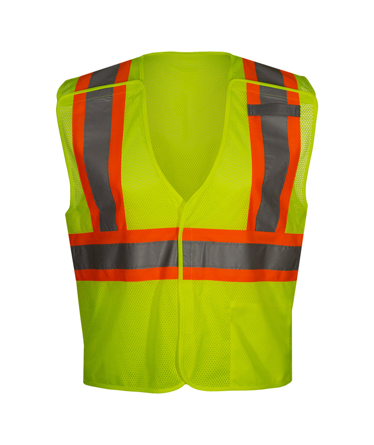 Reflective Apparel 5-Point Breakaway Mesh Safety Vest with Contrast Stripes, ANSI Class 2, Lime