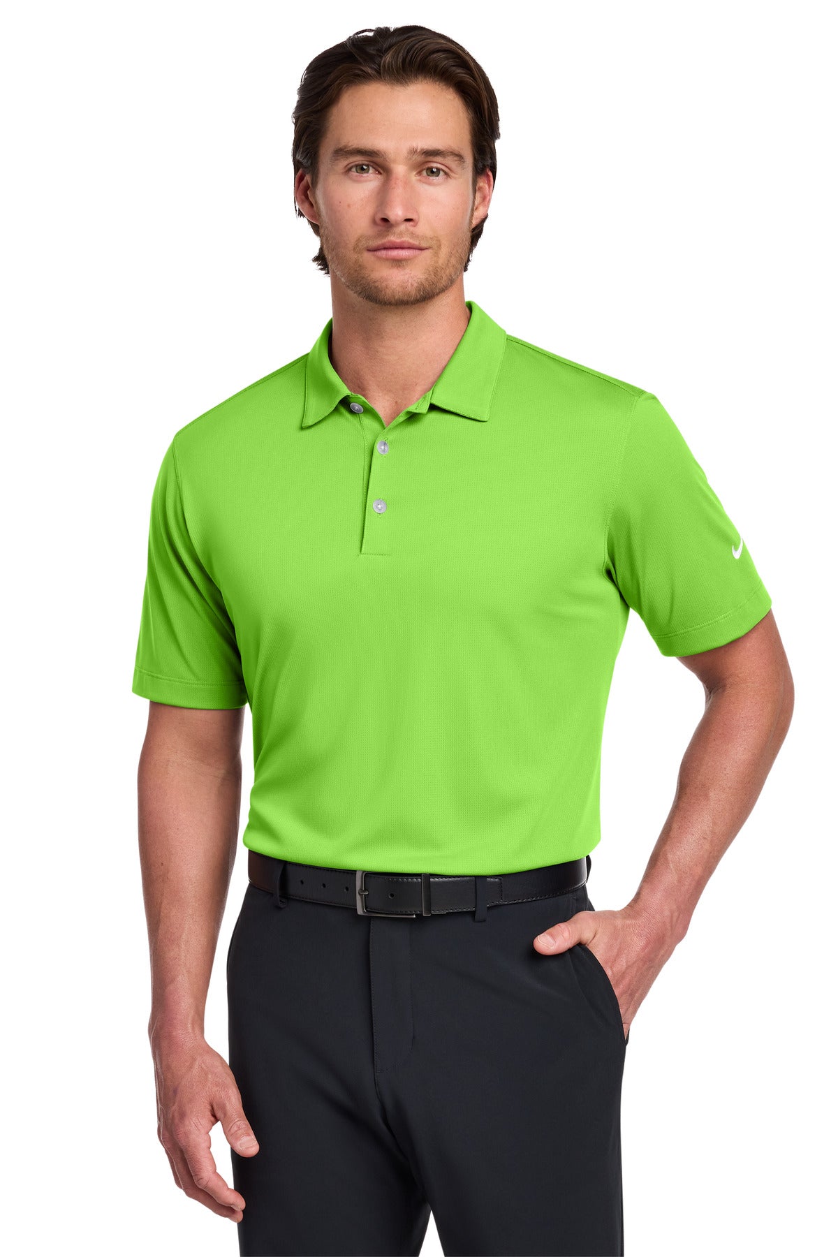 Nike Dri-FIT Vertical Mesh Polo – Action Green