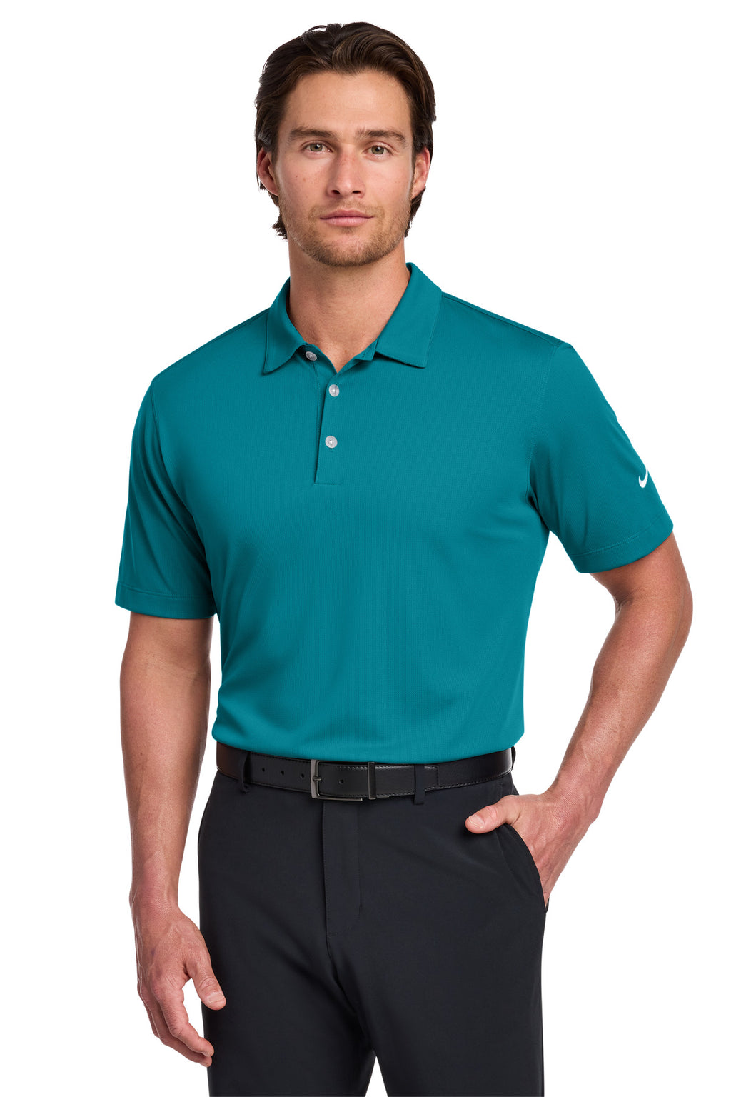 Nike Dri-FIT Vertical Mesh Polo – Blustery – front