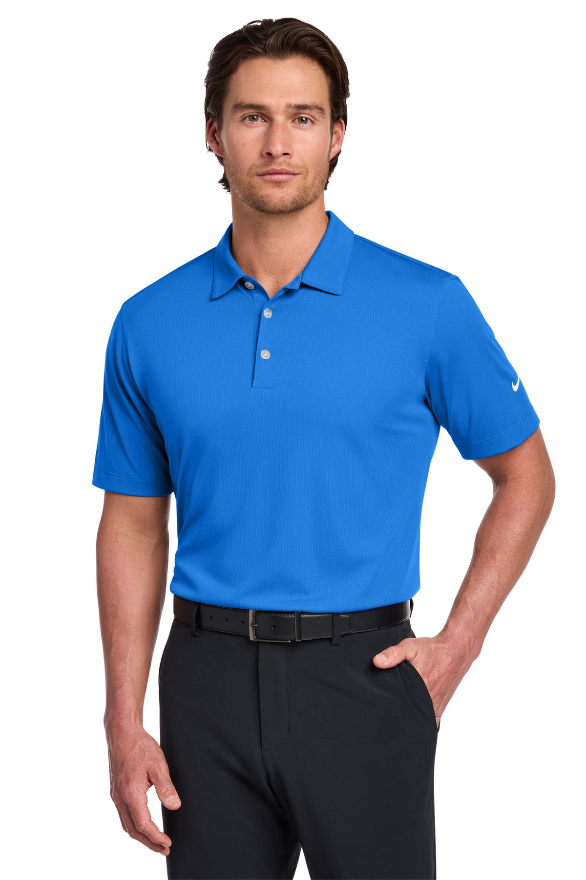Nike Dri-FIT Vertical Mesh Polo – Brisk Blue