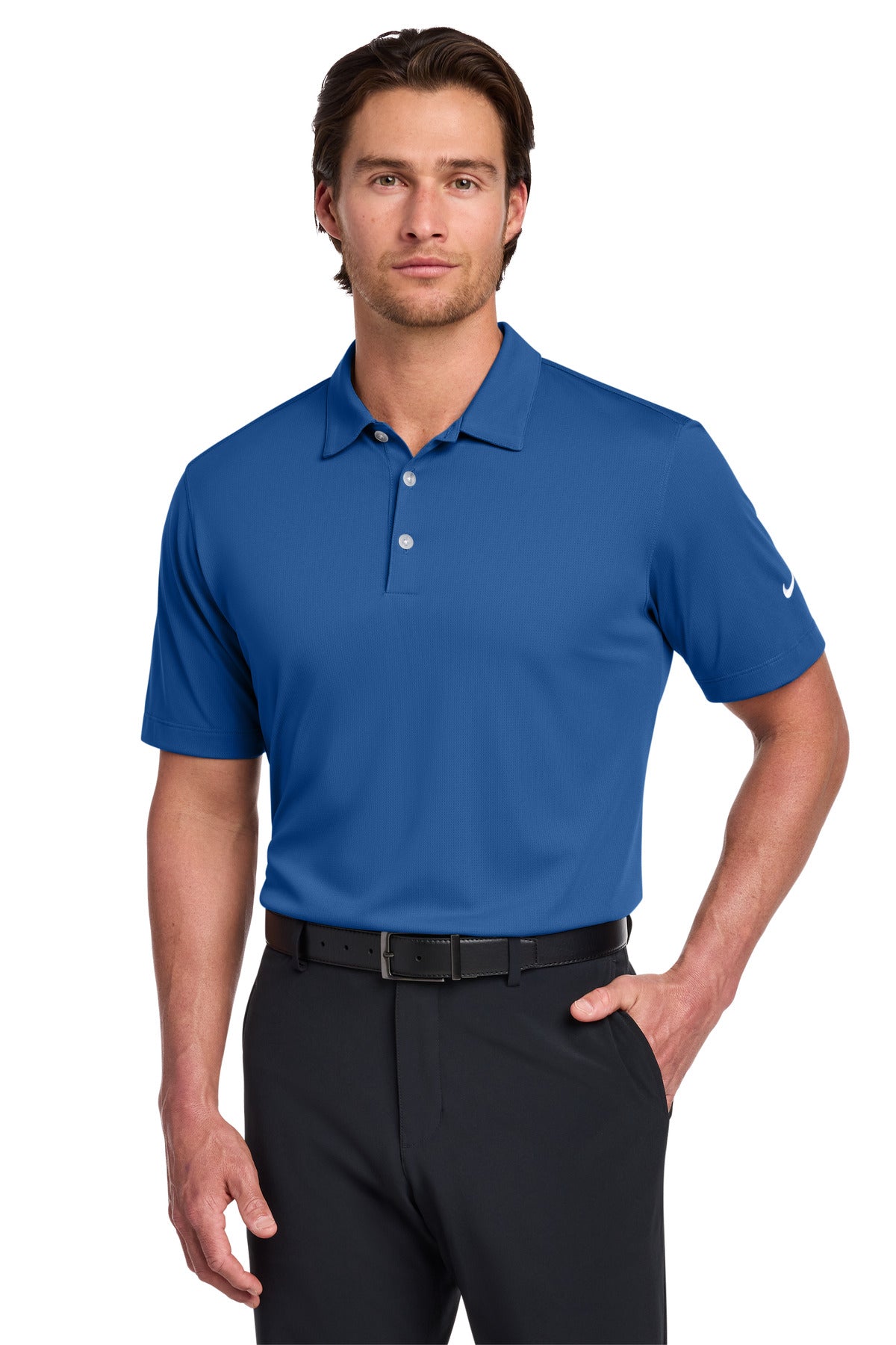 Nike Dri-FIT Vertical Mesh Polo – Gym Blue