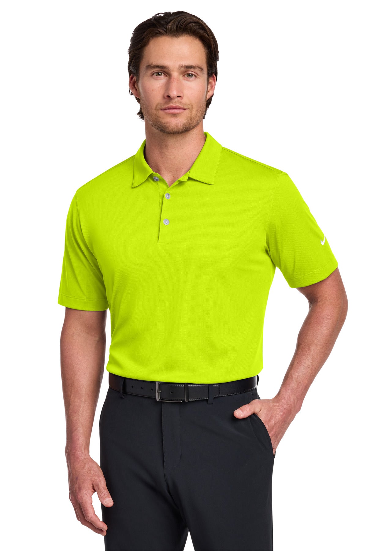 Nike Dri-FIT Vertical Mesh Polo – Volt