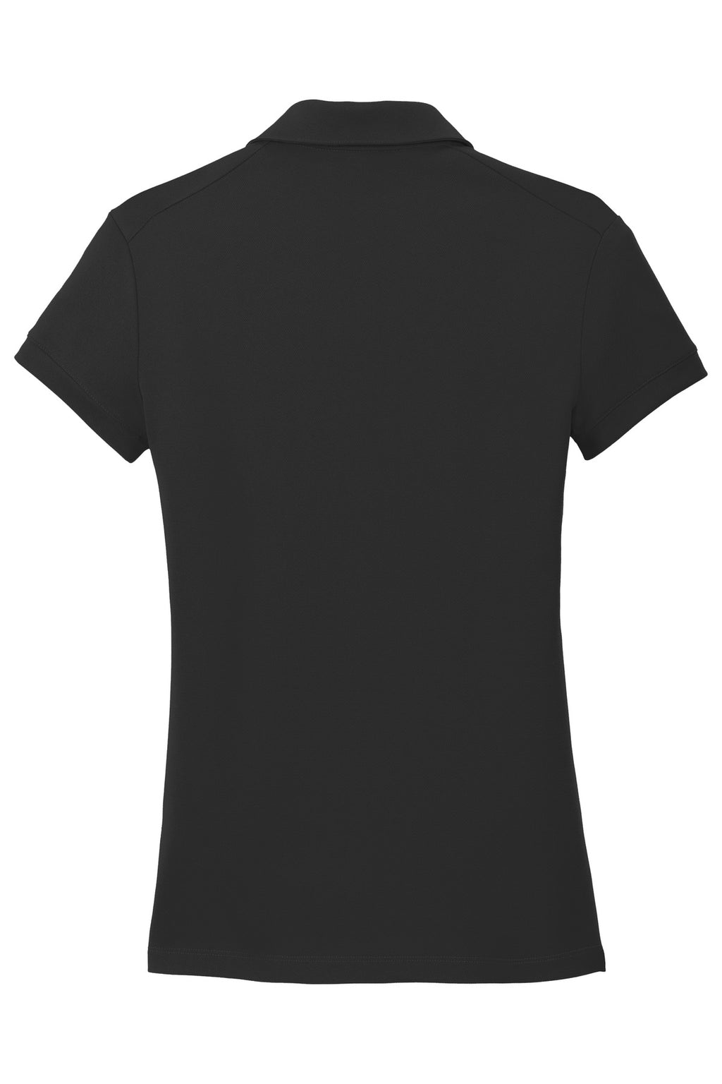 Nike Women's Dri-FIT Solid Icon Pique Modern Fit Polo – Black – flat back