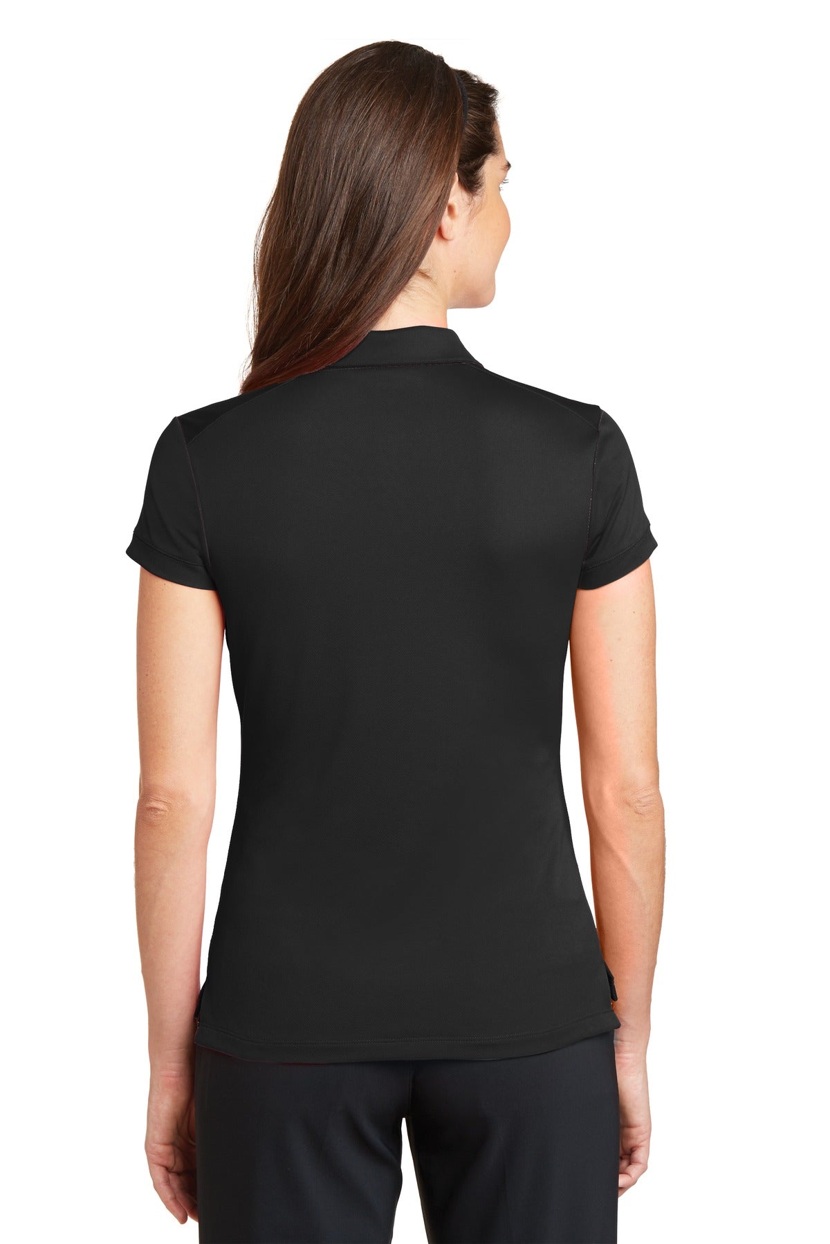 Nike Women's Dri-FIT Solid Icon Pique Modern Fit Polo – Black – back