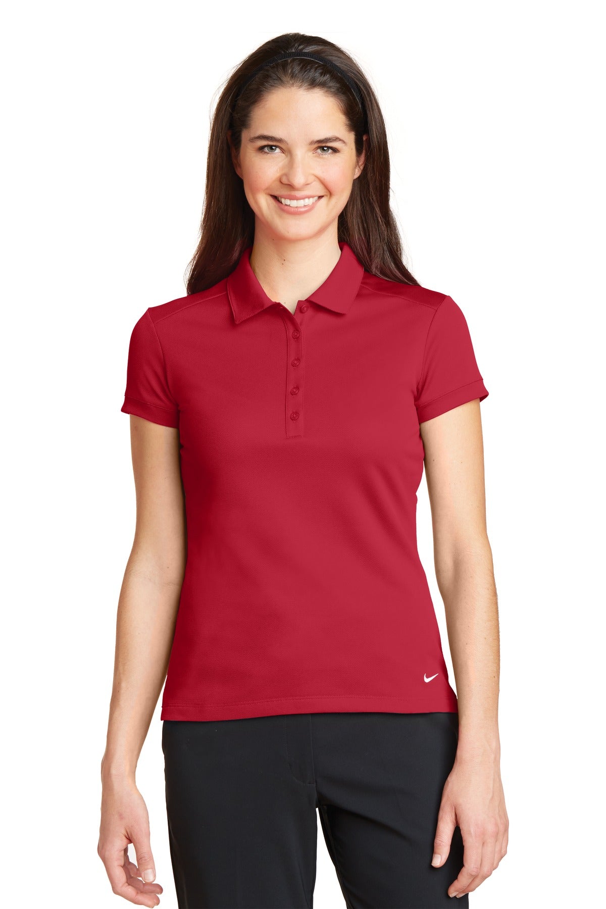 Nike Women's Dri-FIT Solid Icon Pique Modern Fit Polo – Gym Red
