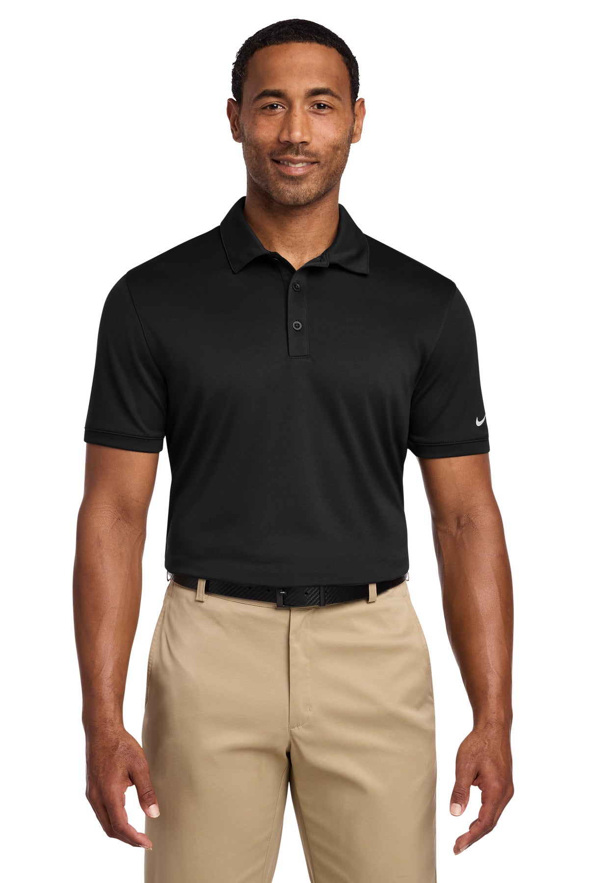Nike Dri-FIT Players Modern Fit Polo – Black – front