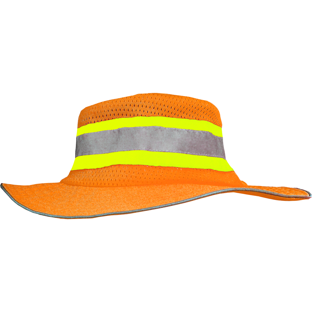 Reflective Apparel Hi-Vis Orange Ranger Safety Hat, ANSI Class E Headwear, Orange