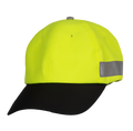 Reflective Apparel Hi-Vis Premium Safety Baseball Cap, Lime/Black, Lime/Black