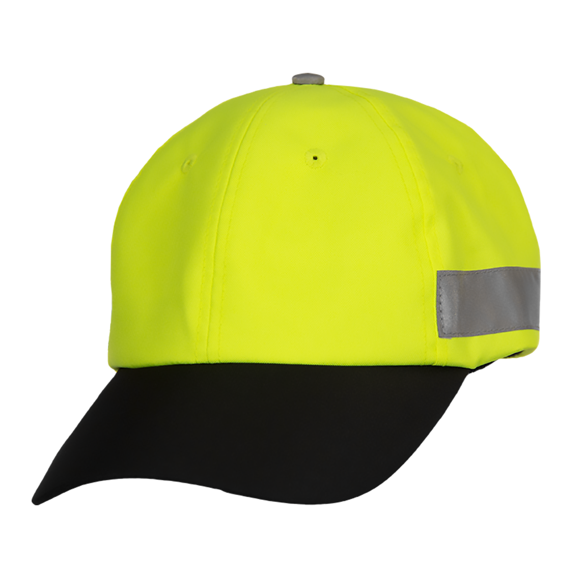 Reflective Apparel Hi-Vis Premium Safety Baseball Cap, Lime/Black, Lime/Black