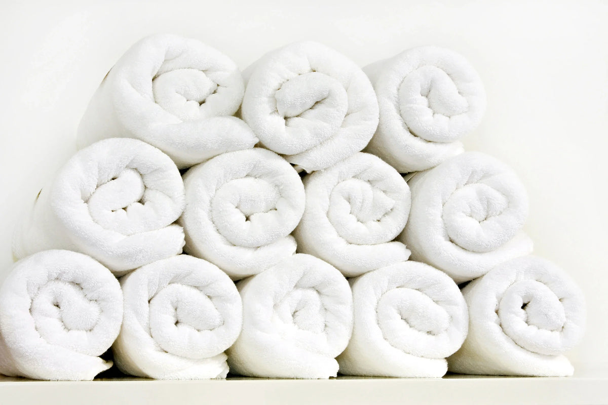 White cotton washcloth