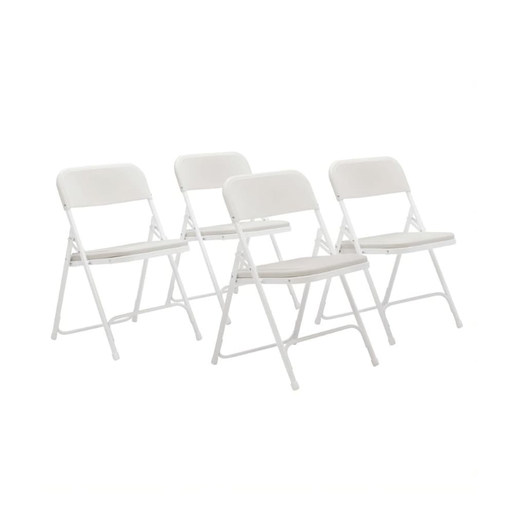 National Public Seating 800 Series Folding Chair, White