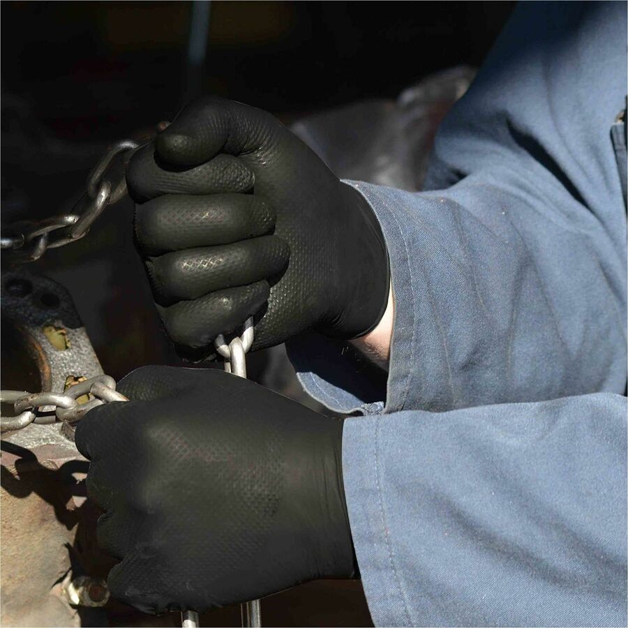 Nitrile Gloves - Diamond Grip 6Mil Black