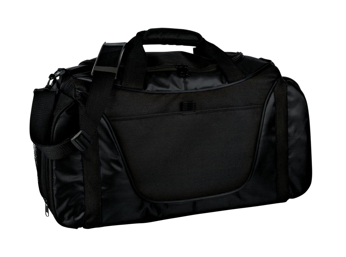 Port Authority Medium Two-Tone Duffel – Black/Black – front
