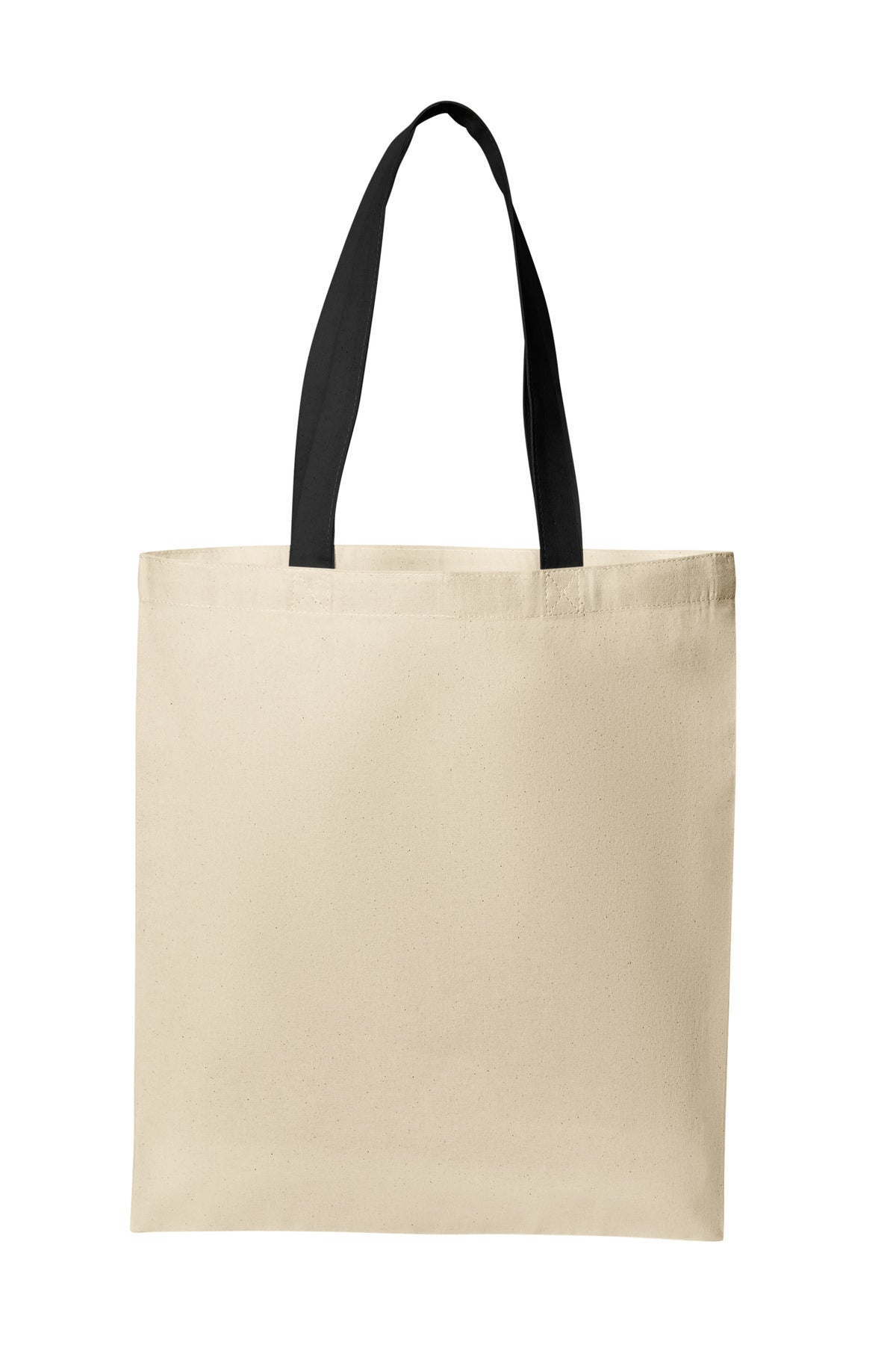 Port Authority Core Cotton Tote – Natural/Deep Black – front