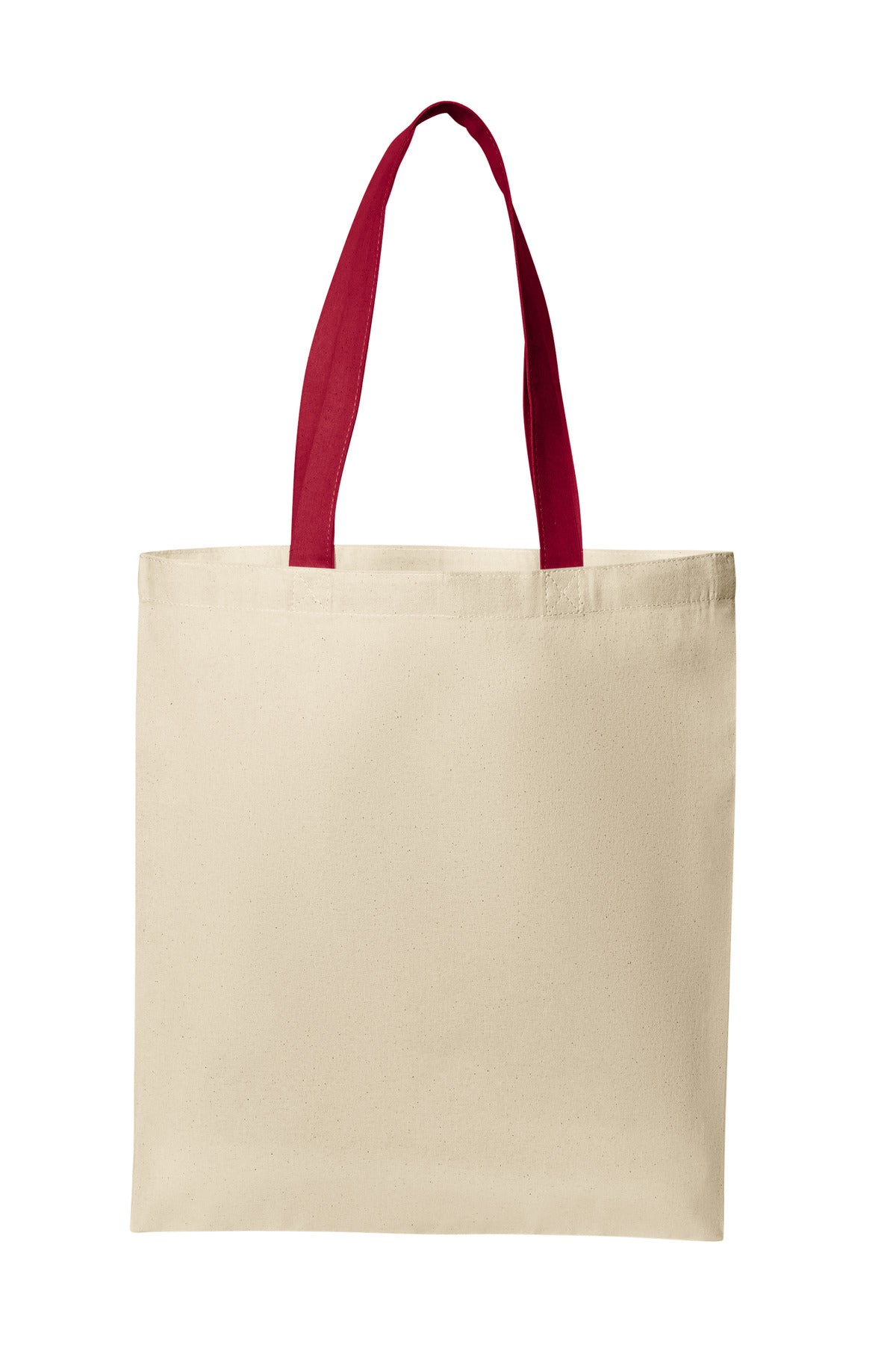 Port Authority Core Cotton Tote – Natural/Deep Red