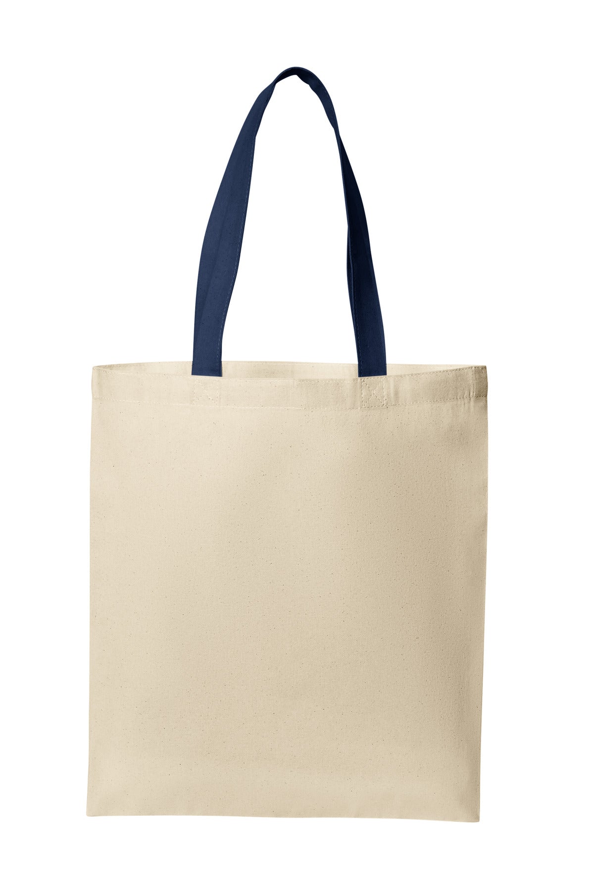 Port Authority Core Cotton Tote – Natural/River Blue Navy