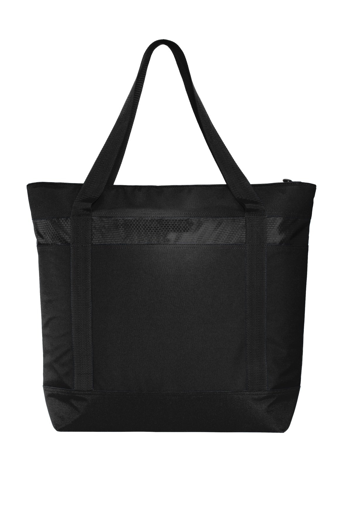 Port Authority Large Tote Cooler – Black/Black – flat back