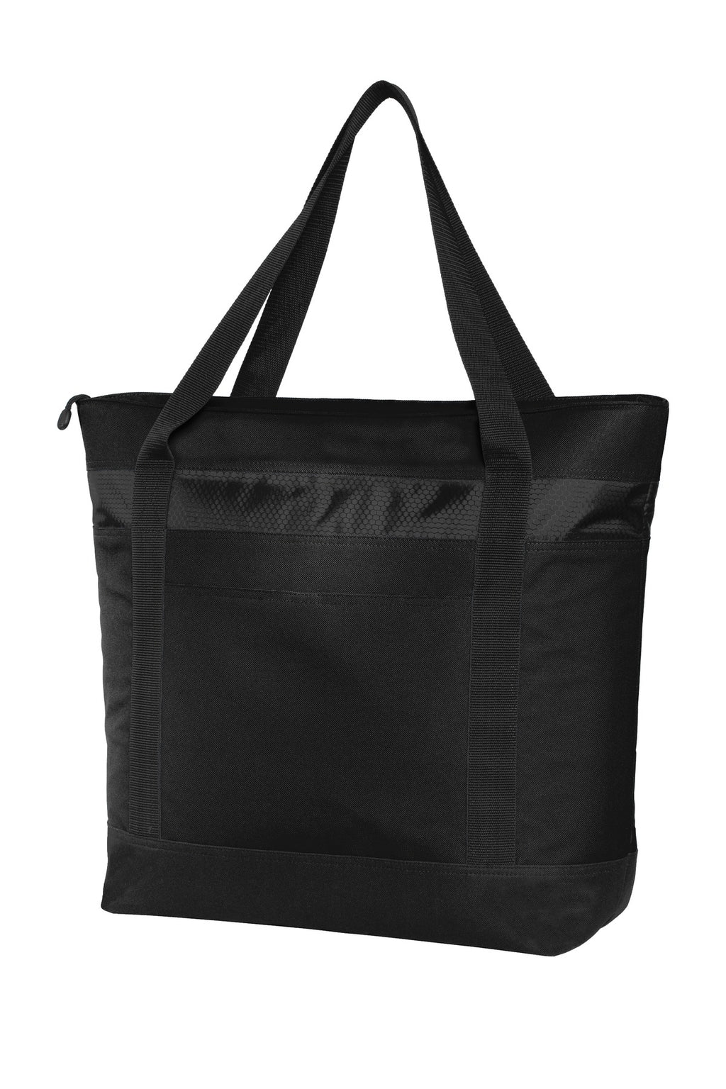 Port Authority Large Tote Cooler – Black/Black – front