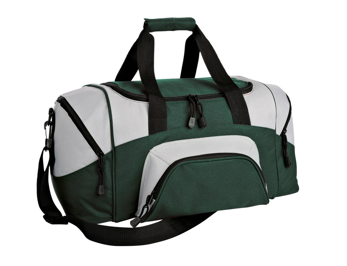 Port Authority Small Colorblock Sport Duffel – Hunter/Grey