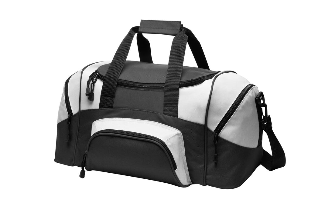 Port Authority Small Colorblock Sport Duffel – Black/Grey – alternate view