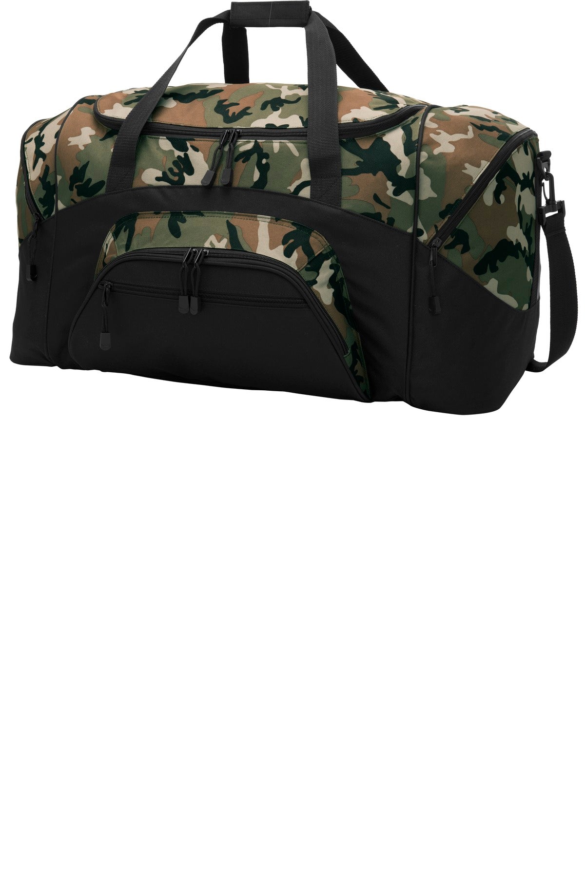 Port Authority Standard Colorblock Sport Duffel – Military Camo/Black