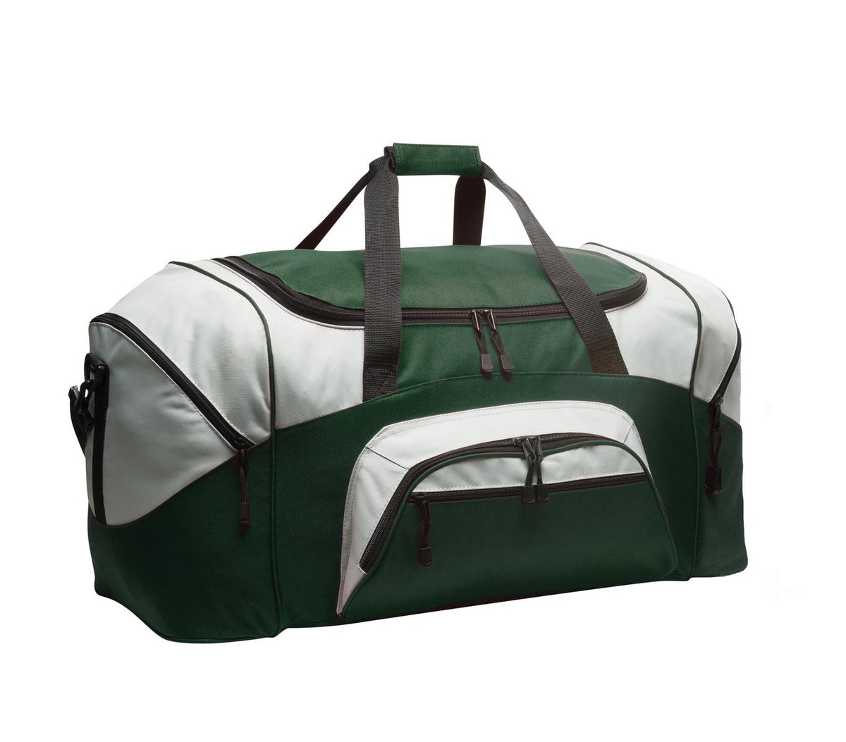 Port Authority Standard Colorblock Sport Duffel – Hunter/Grey