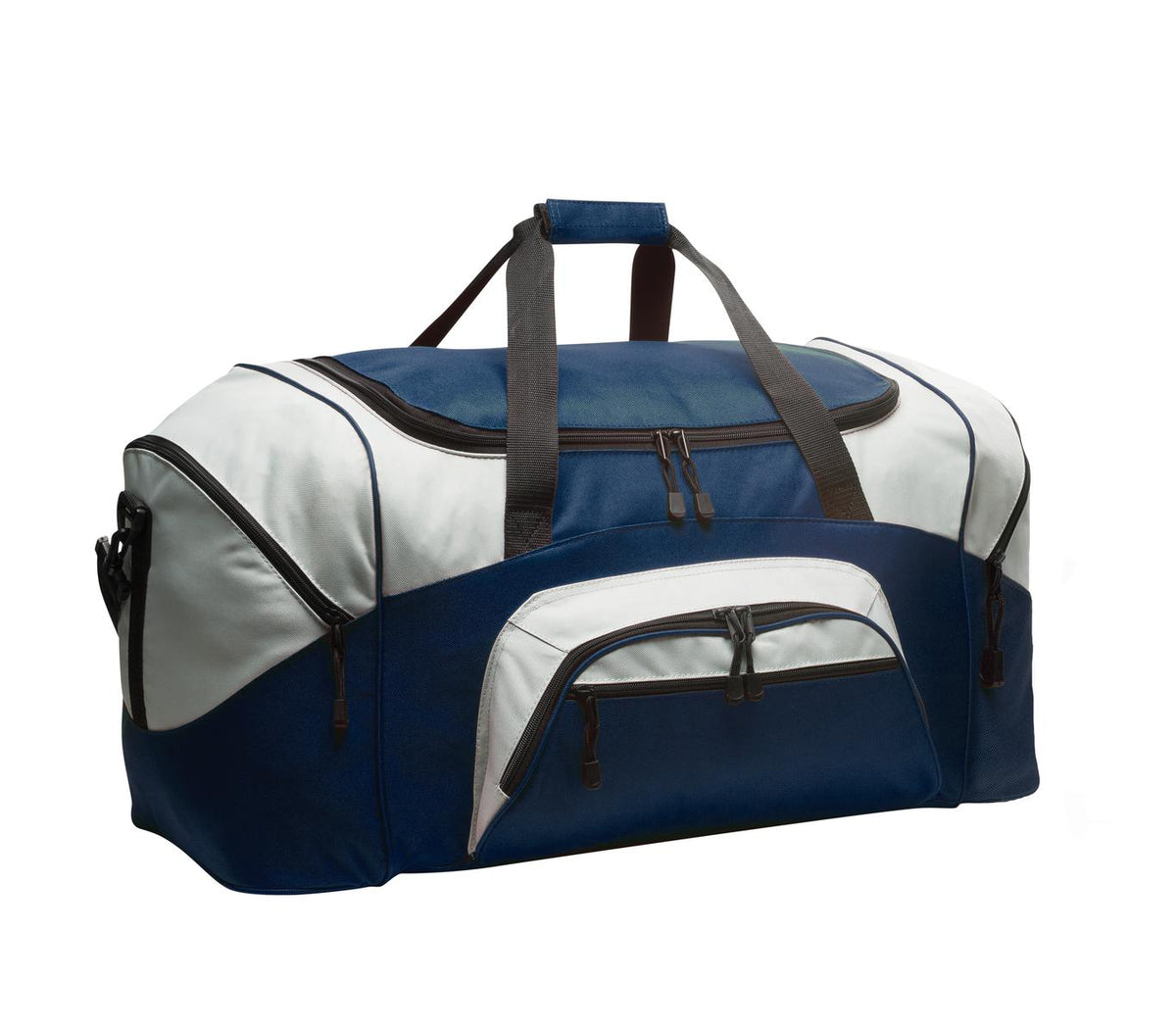 Port Authority Standard Colorblock Sport Duffel – Navy/Grey
