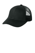 Port Authority Adjustable Mesh Back Cap – Black – front
