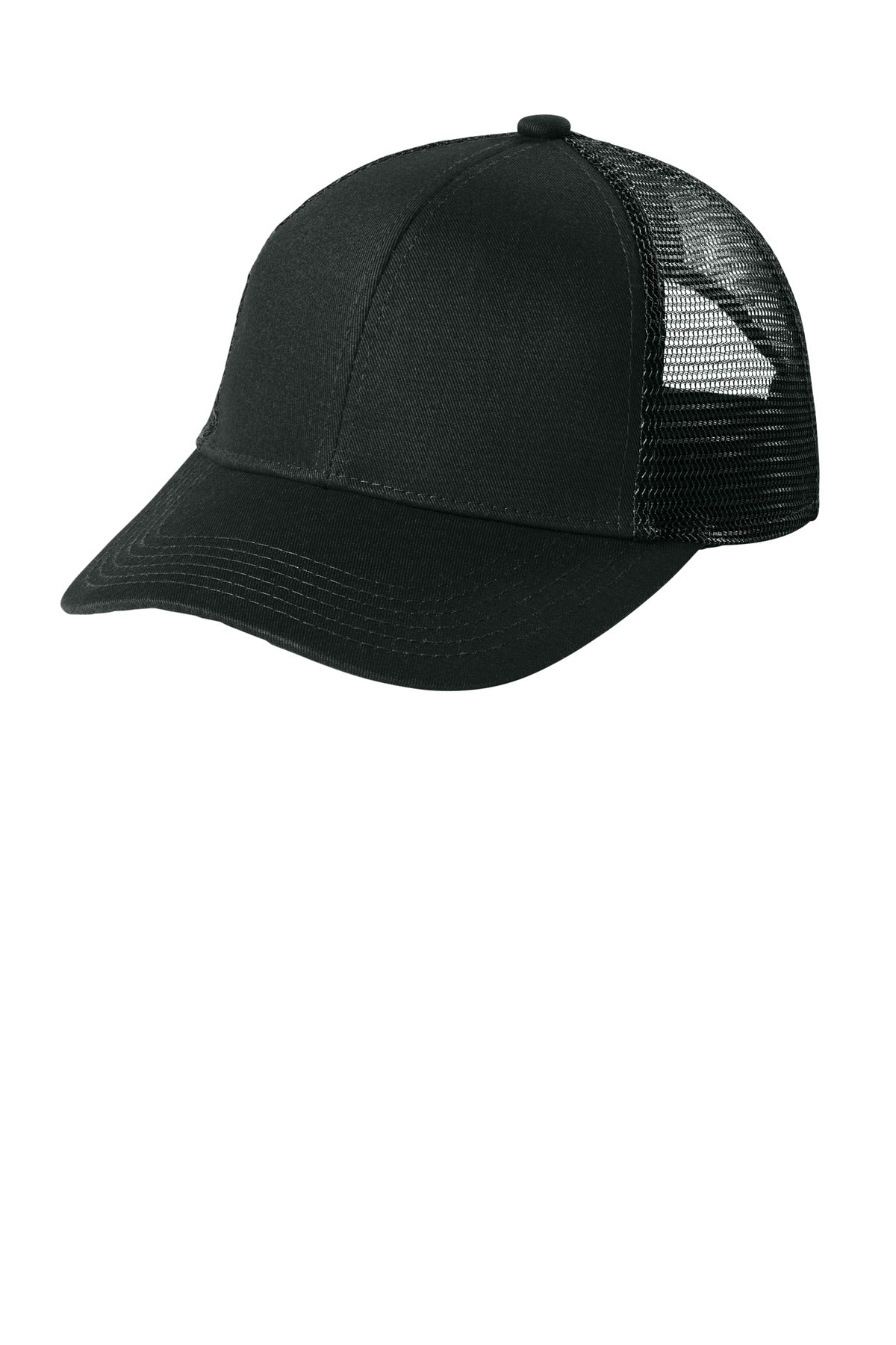 Port Authority Adjustable Mesh Back Cap – Black – front