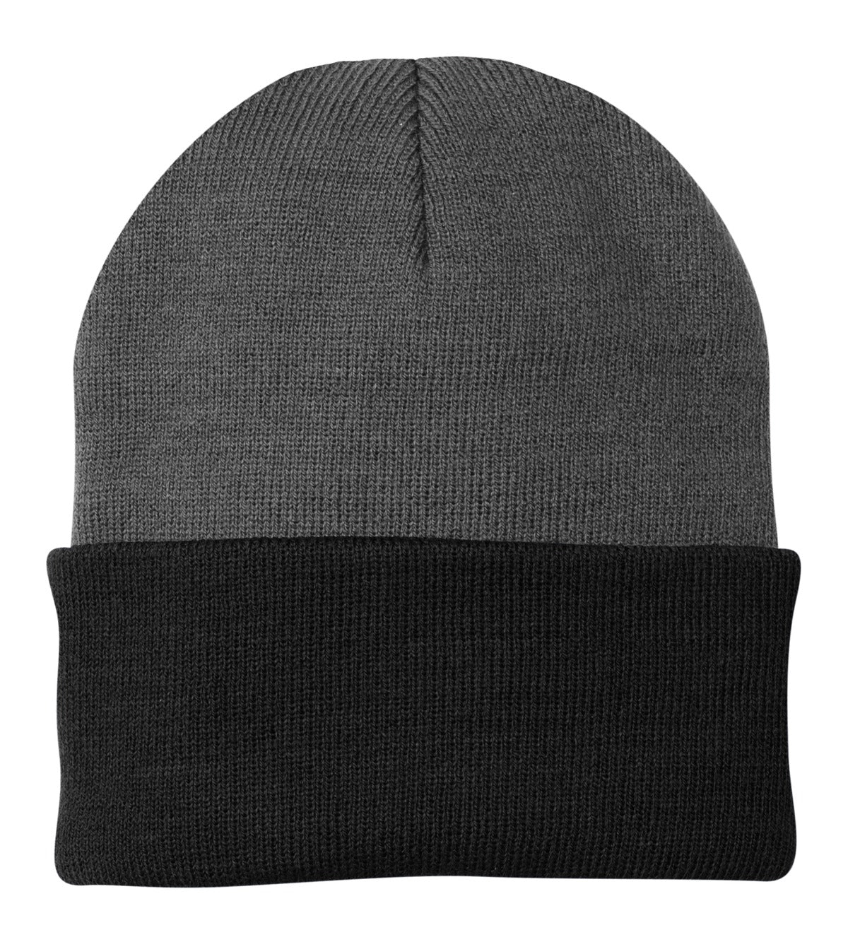 Port Authority Knit Cap – Athletic Oxford/Black