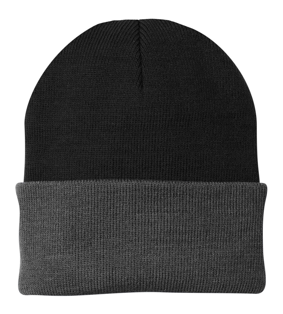 Port Authority Knit Cap – Black/Athletic Oxford