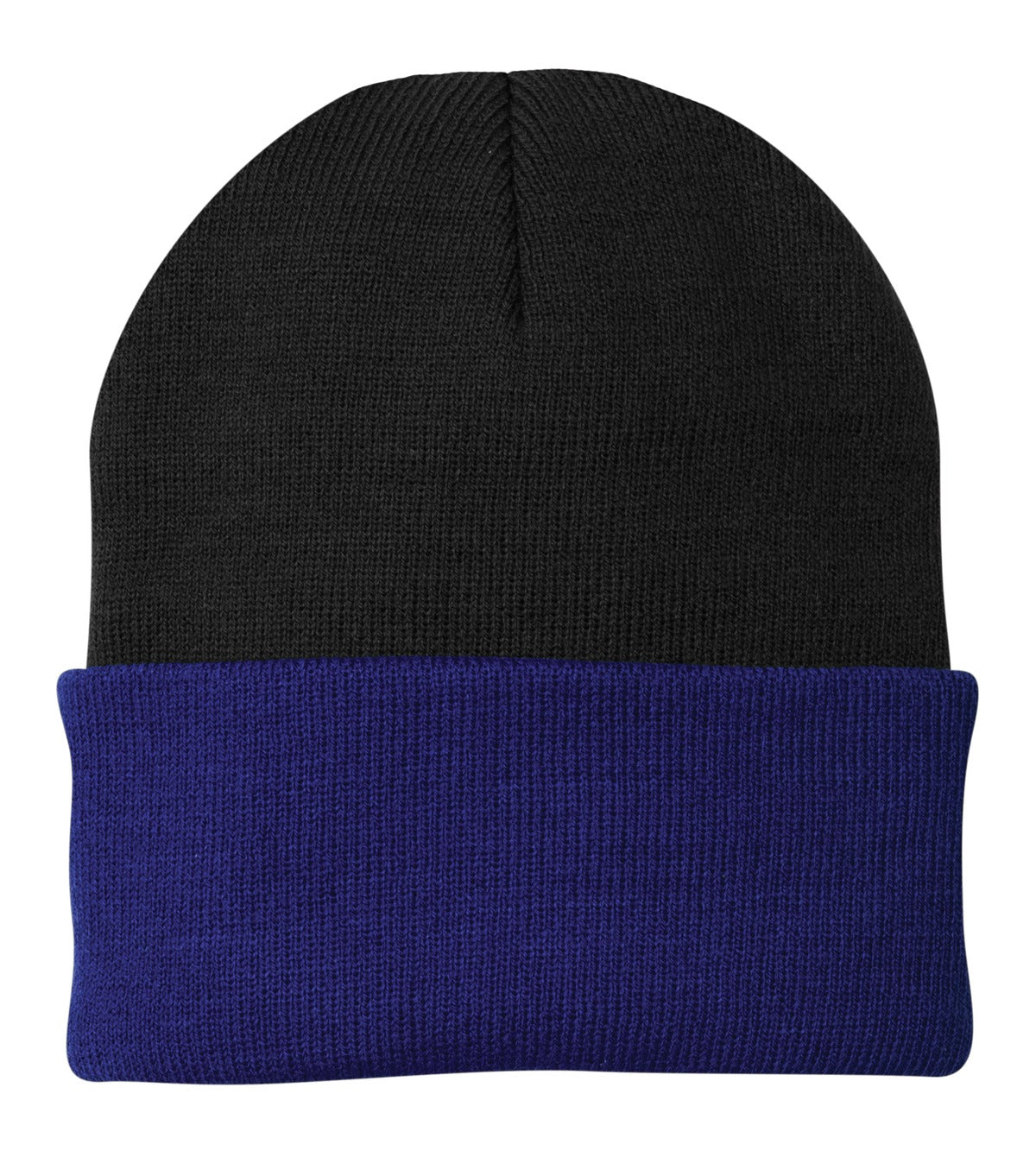 Port Authority Knit Cap – Black/Athletic Royal