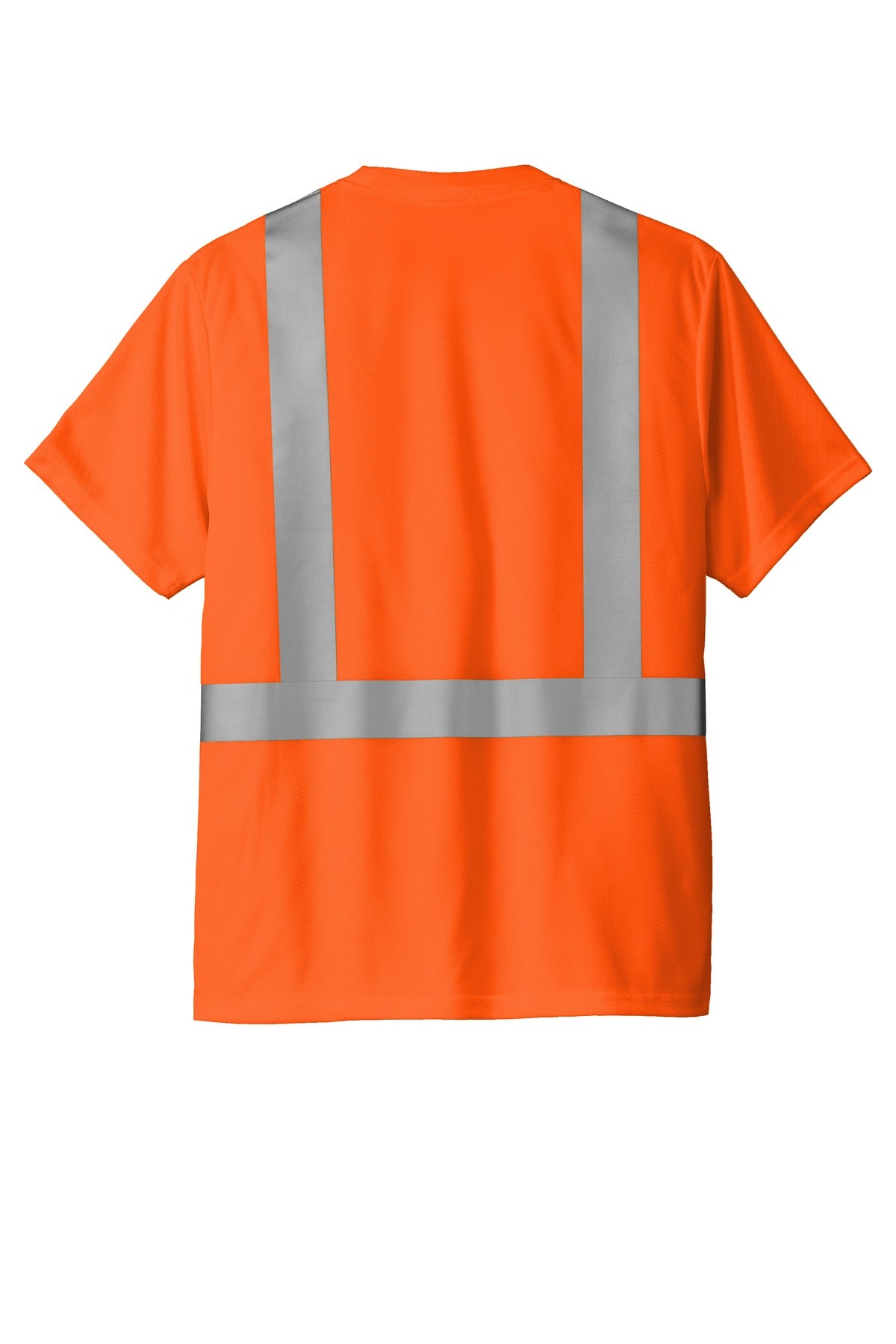 CornerStone ANSI 107 Class 2 Mesh Tee – Safety Orange – flat back