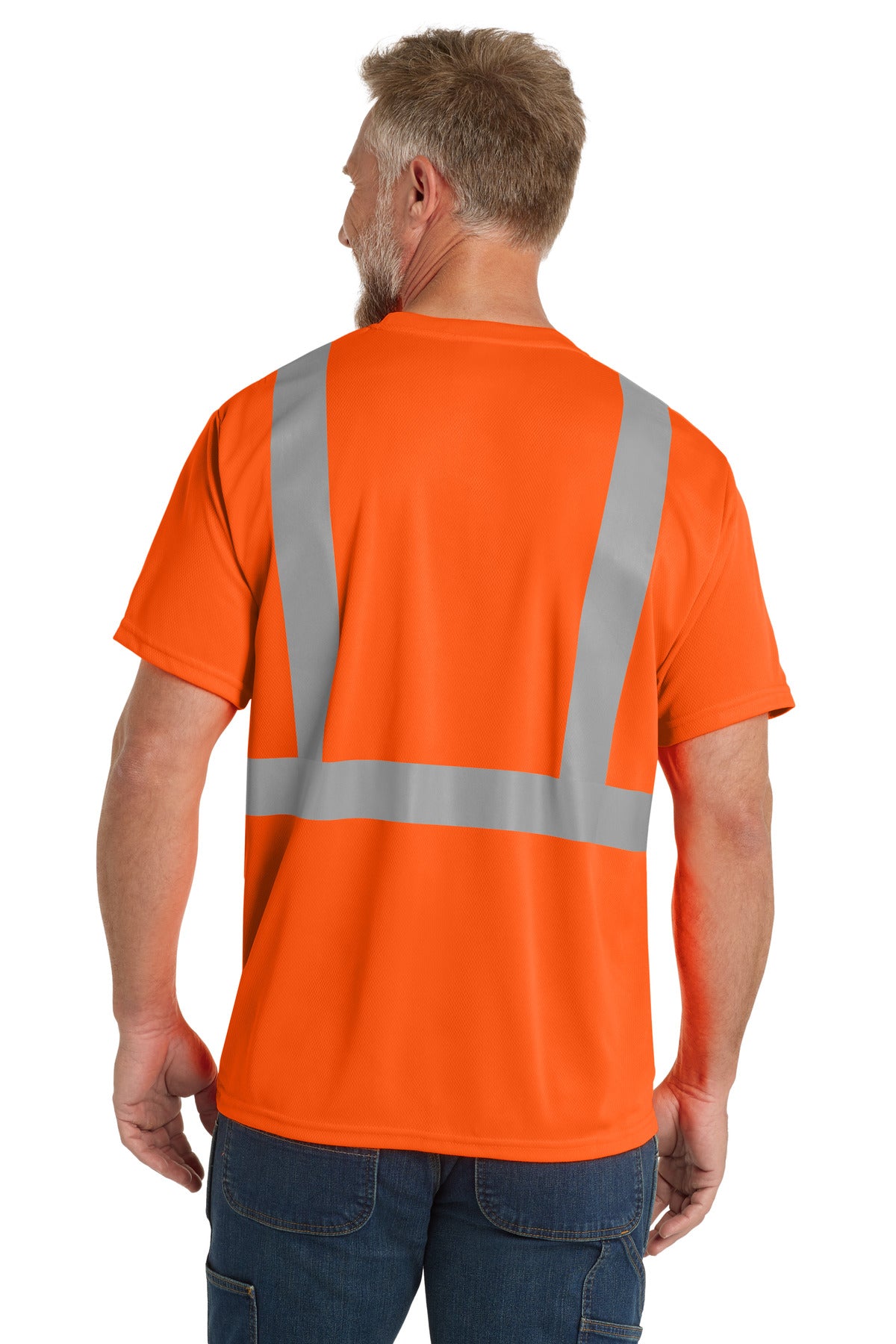 CornerStone ANSI 107 Class 2 Mesh Tee – Safety Orange – back