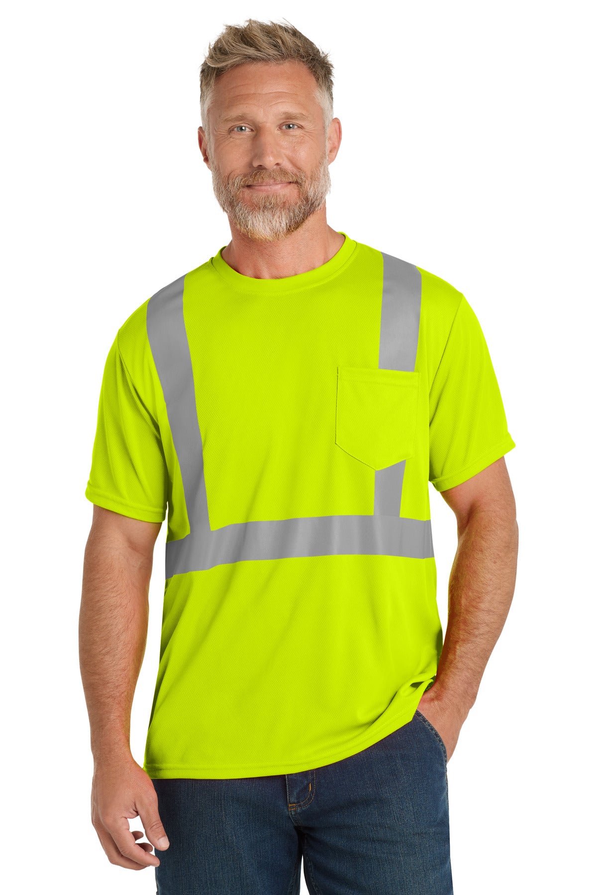 CornerStone ANSI 107 Class 2 Mesh Tee – Safety Yellow