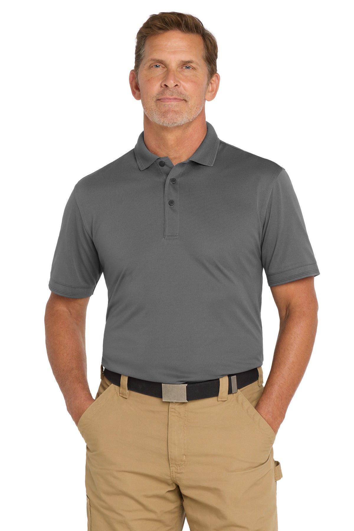CornerStone Industrial Snag-Proof Pique Polo – Charcoal