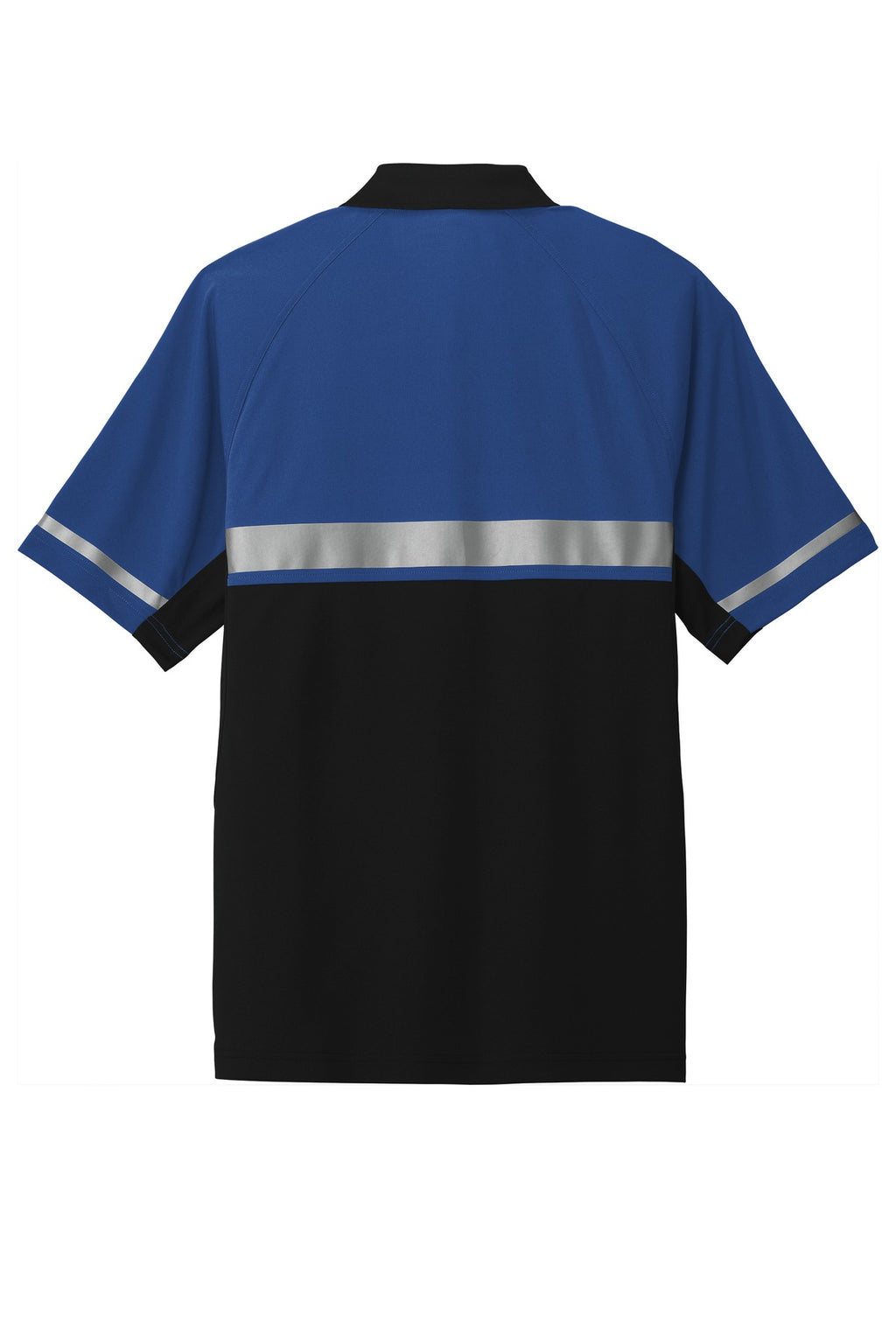 CornerStone Select Lightweight Snag-Proof Enhanced Visibility Polo – Royal/Black – flat back