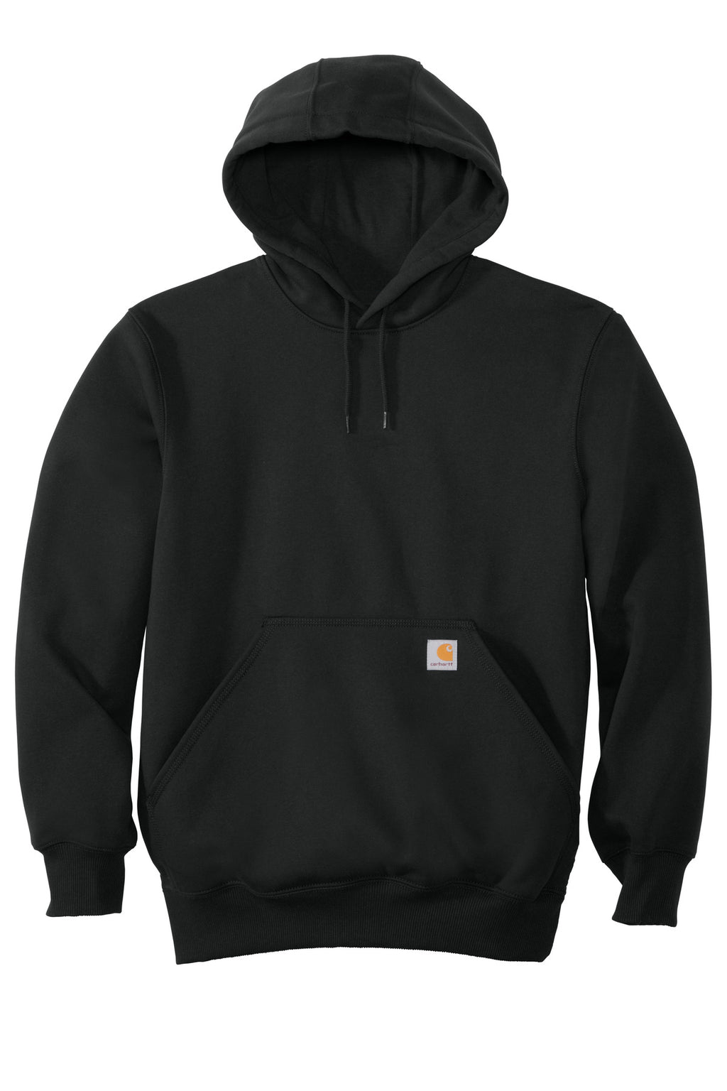 Carhartt Rain Defender Paxton Heavyweight Hooded Sweatshirt – Black – flat front