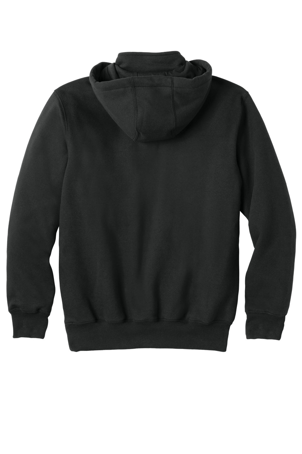 Carhartt Rain Defender Paxton Heavyweight Hooded Zip Mock Sweatshirt – Black – flat back