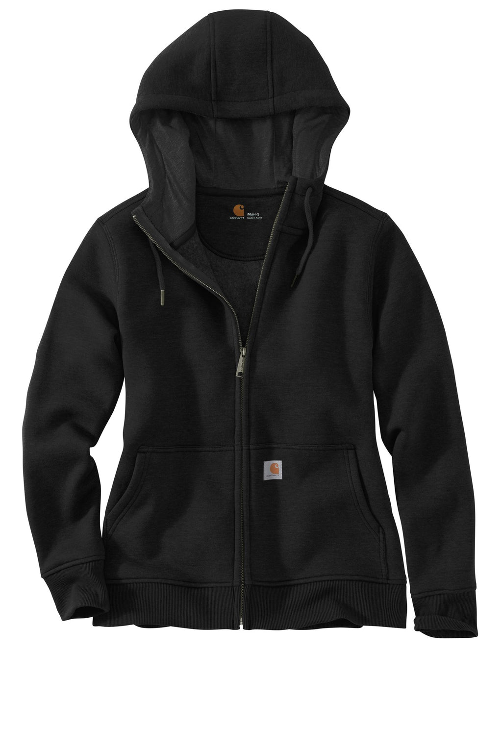 Carhartt Women's Clarksburg Full-Zip Hoodie – Black – flat front