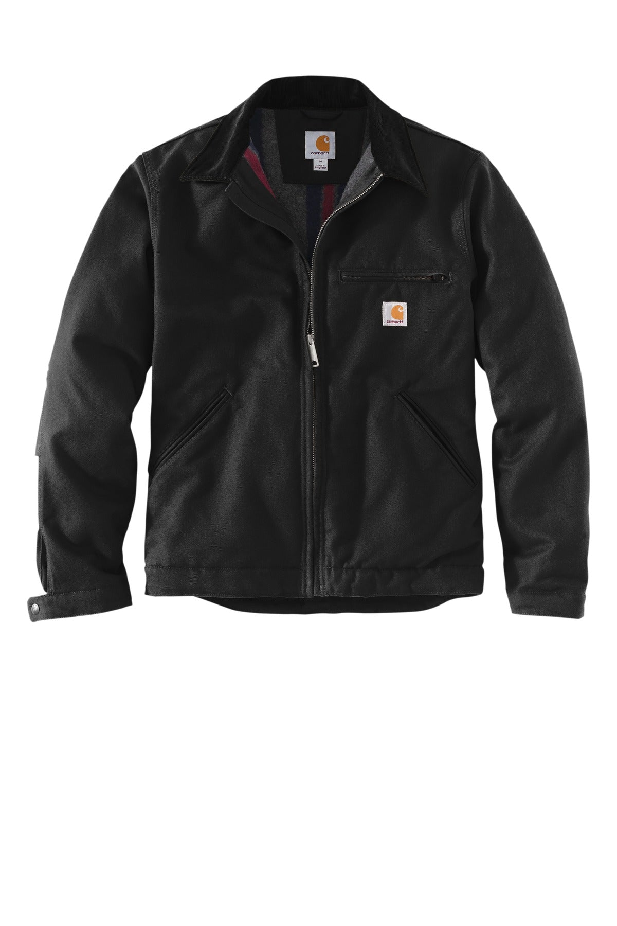 Carhartt Duck Detroit Jacket – Black – flat front